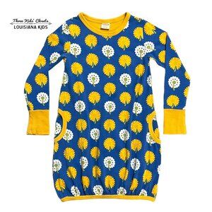 Maxomorra 5-6Y Organic Dandelion Flower Dress